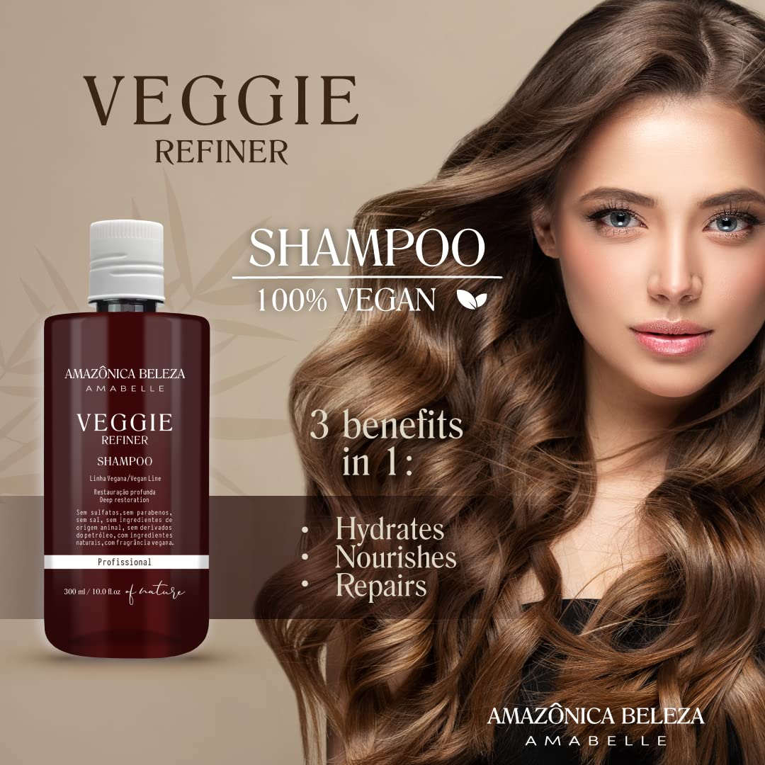 AMAZONICA BELEZA AMABELLE vegan conditioner bottle adds moisture and softness.