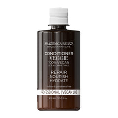 Amazonica Beleza Veggie Refiner bottle promotes soft, silky hair.
