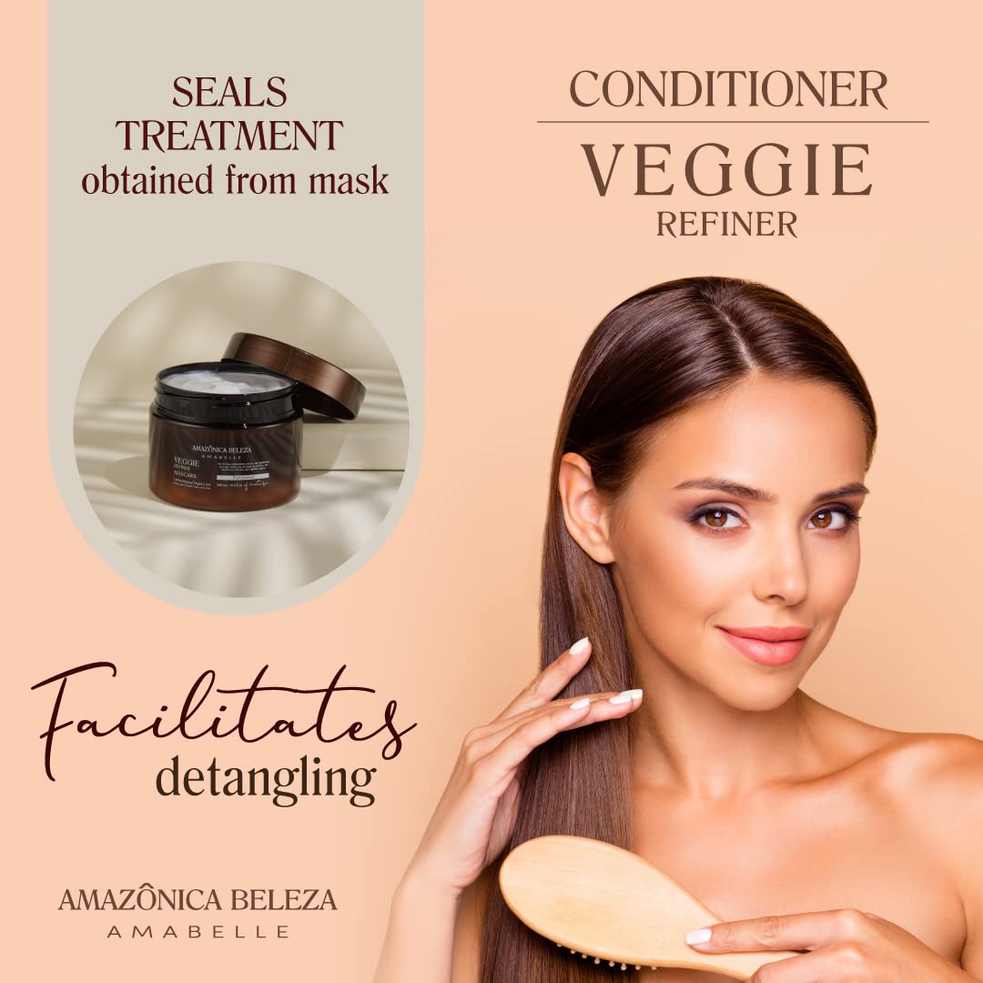 Amazonica Beleza Veggie Refiner hair glow after use.