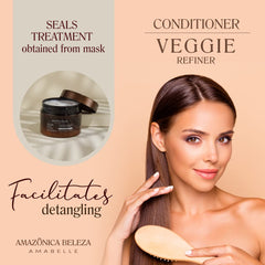 Amazonica Beleza Veggie Refiner hair glow after use.