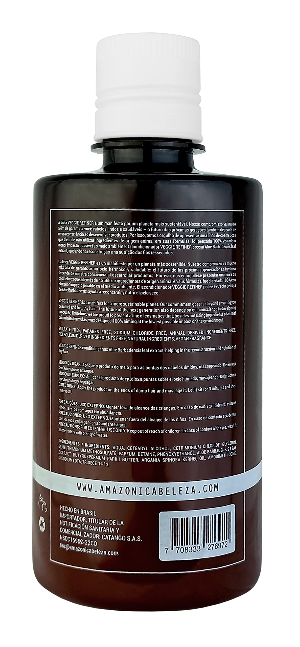 Amazonica Beleza Veggie Refiner recycled packaging supports sustainability.