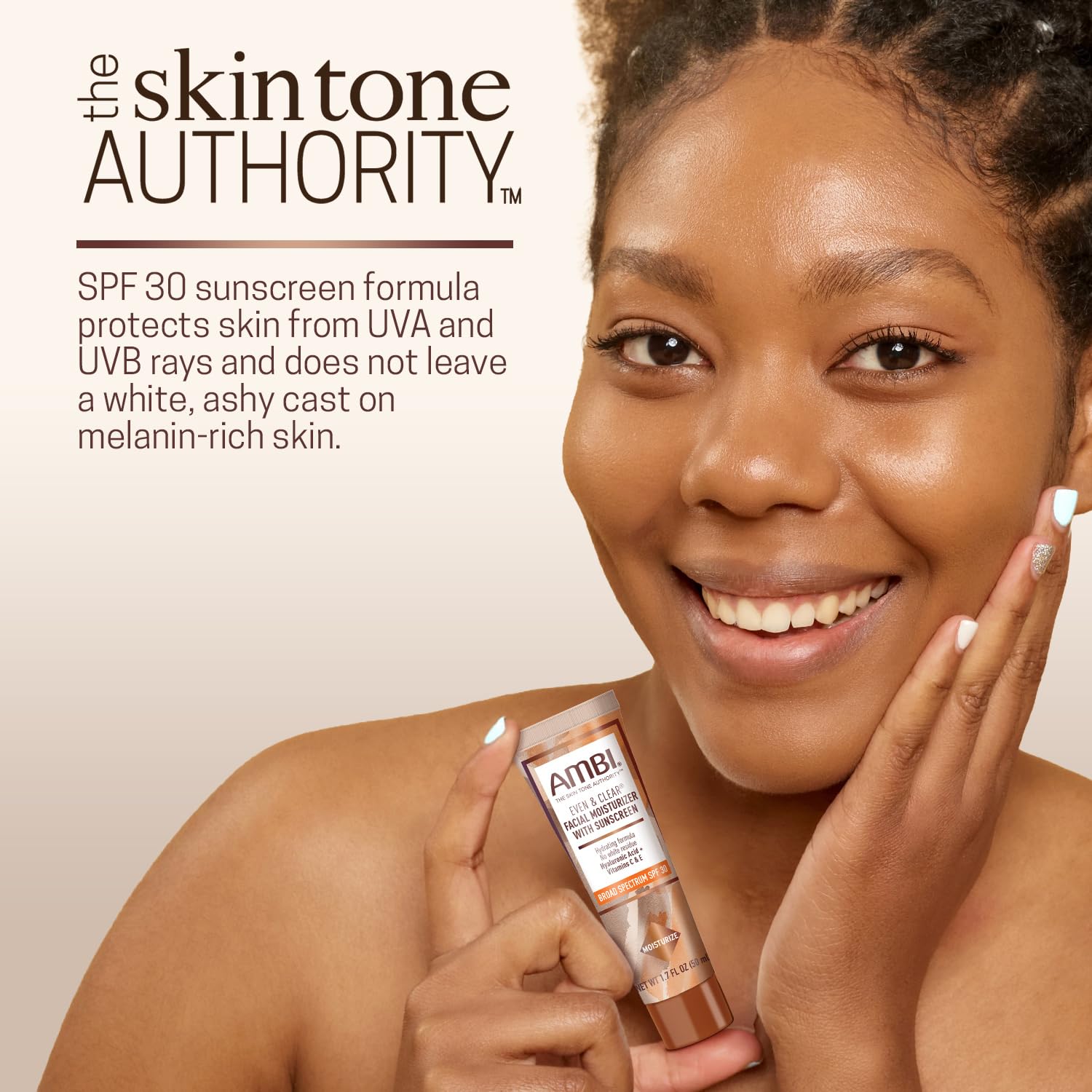 Ambi brand heritage banner highlighting fifty years of skincare expertise
