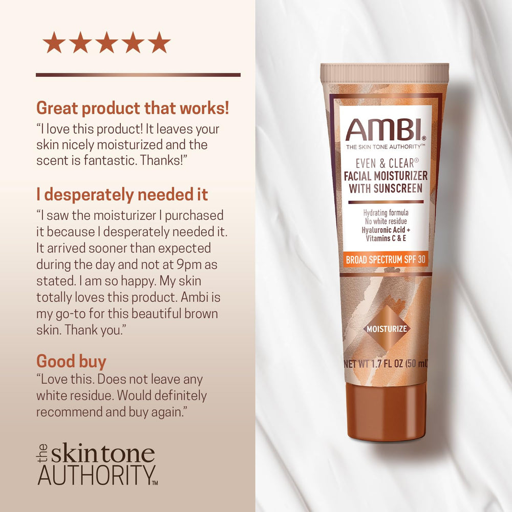 Ambi Even & Clear label detail emphasizing clean, minimal design