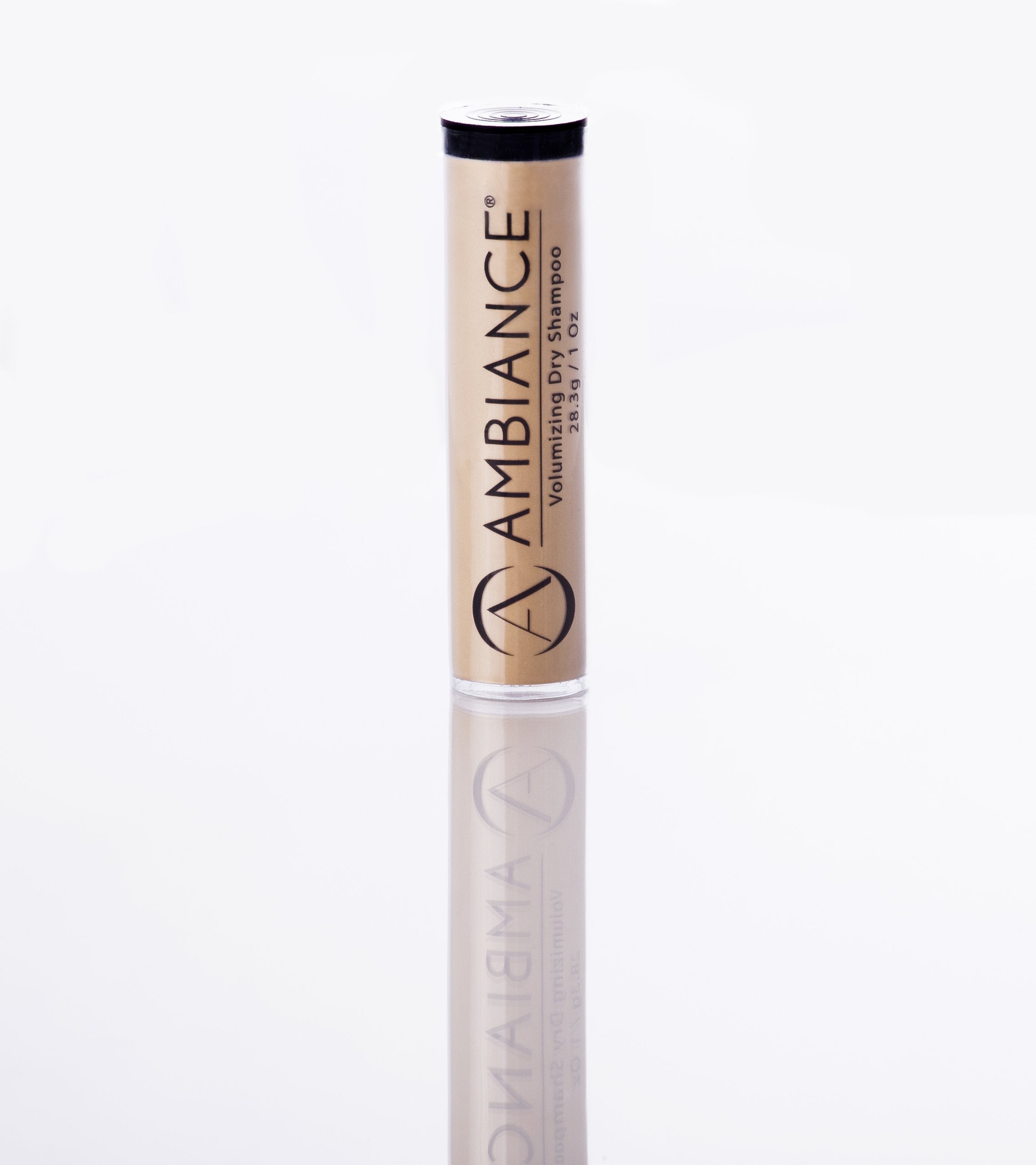 Ambiance Dry Shampoo Blonde shelf-packaging communicates vegan, all-natural formula.