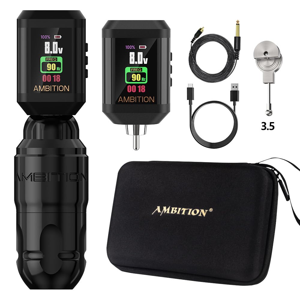 Ambition Korall power supply 2200mAh with LED readout powering long sessions.