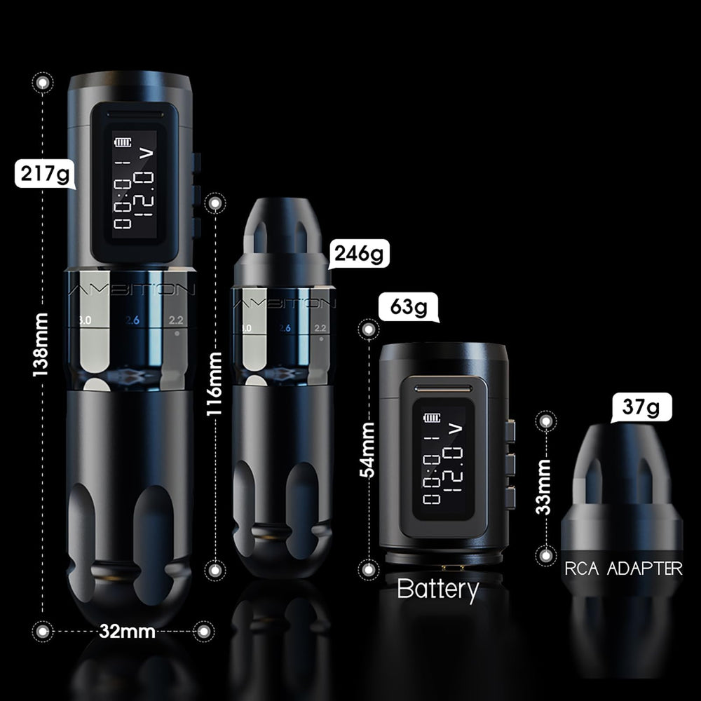 Ambition Mars-U 1800mAh battery for longer sessions.