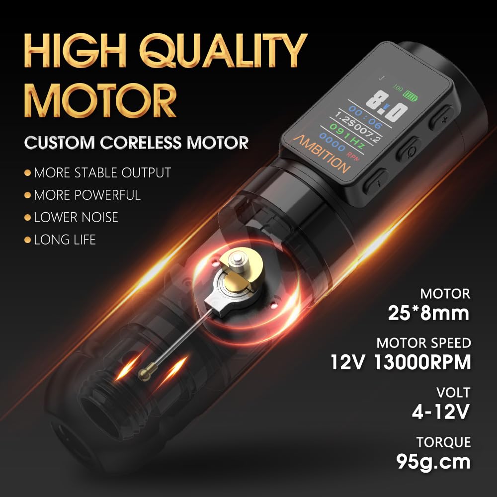 Ambition Soldier Max 4.0mm stroke cam ensures consistent color packing and lining.