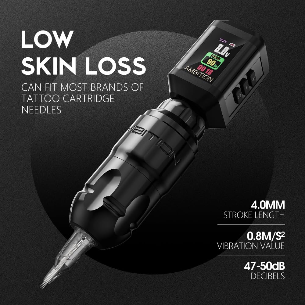 Ambition wireless battery 2200mAh enables longer tattoo sessions