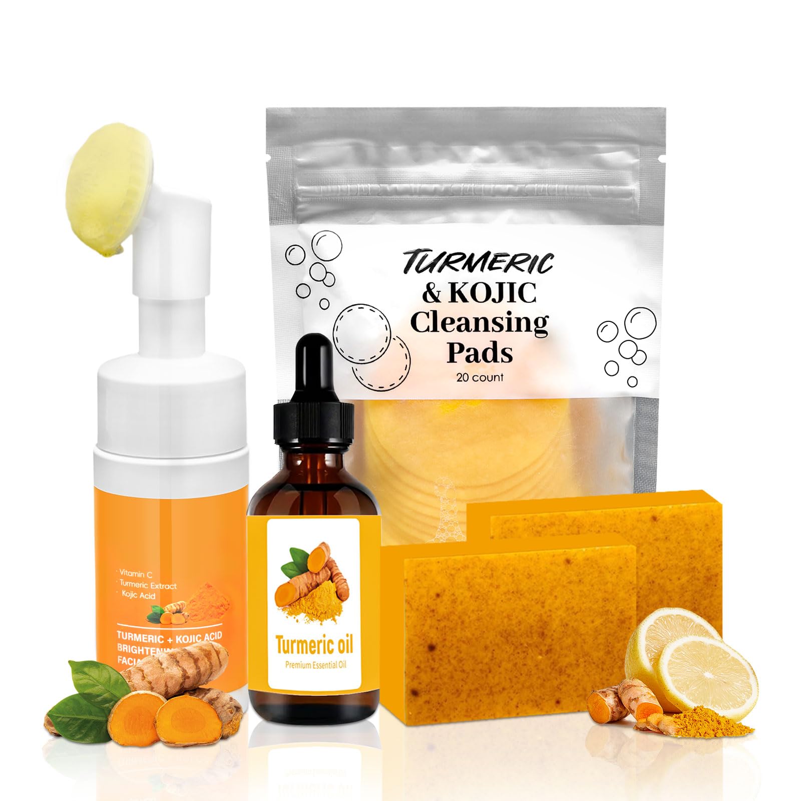 Amdele Turmeric Wash & Care foaming cleanser bottle for deep cleansing and clarity