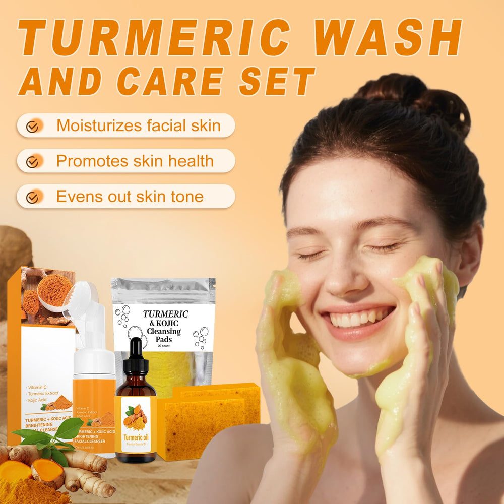 Amdele Turmeric Wash & Care soft-bristle cleansing brush head for gentle daily exfoliation