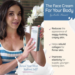 Amélie Monnier Crepe Firming Cream applied to forearm for hydration