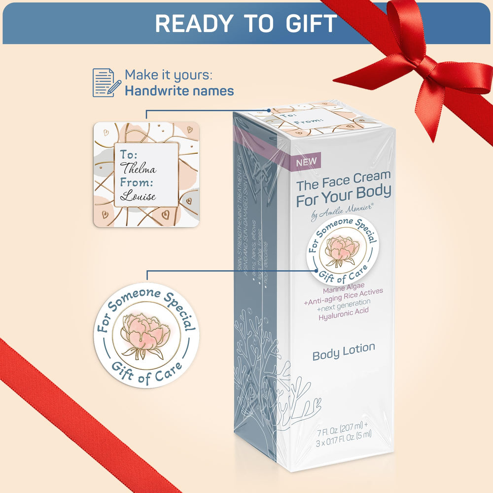 Travel sachets of Amélie Monnier Crepe Firming Cream kit for on-the-go use