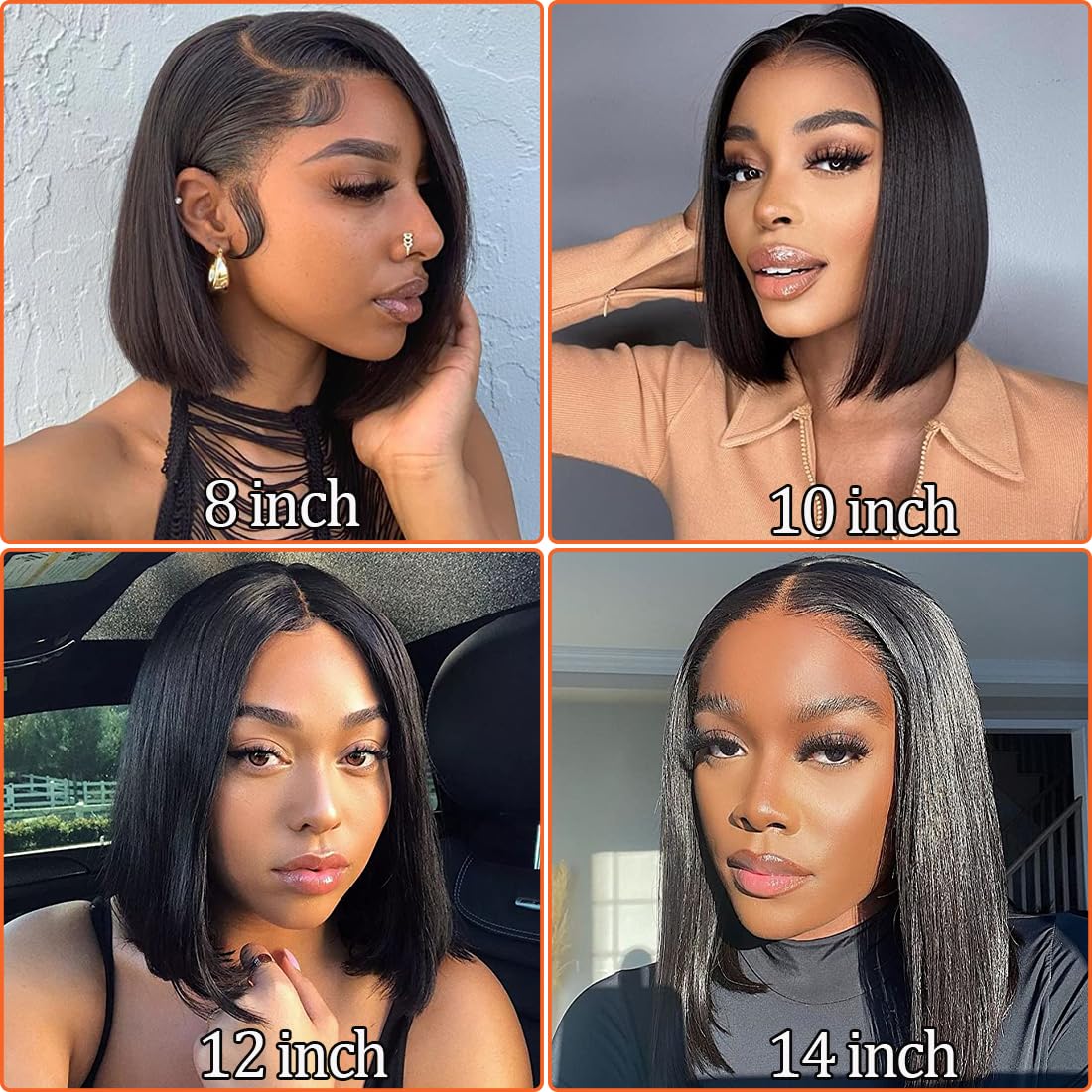 Amella Hair U Part Wig close-up shows 150% density for fuller appearance.