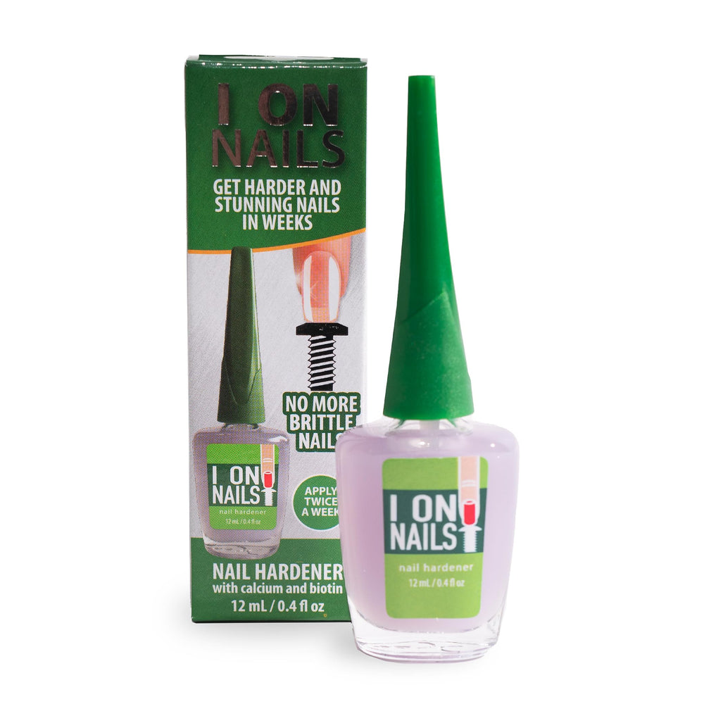 Amen Beauty I On Nails bottle-front showing hydrating formula for stronger nails.