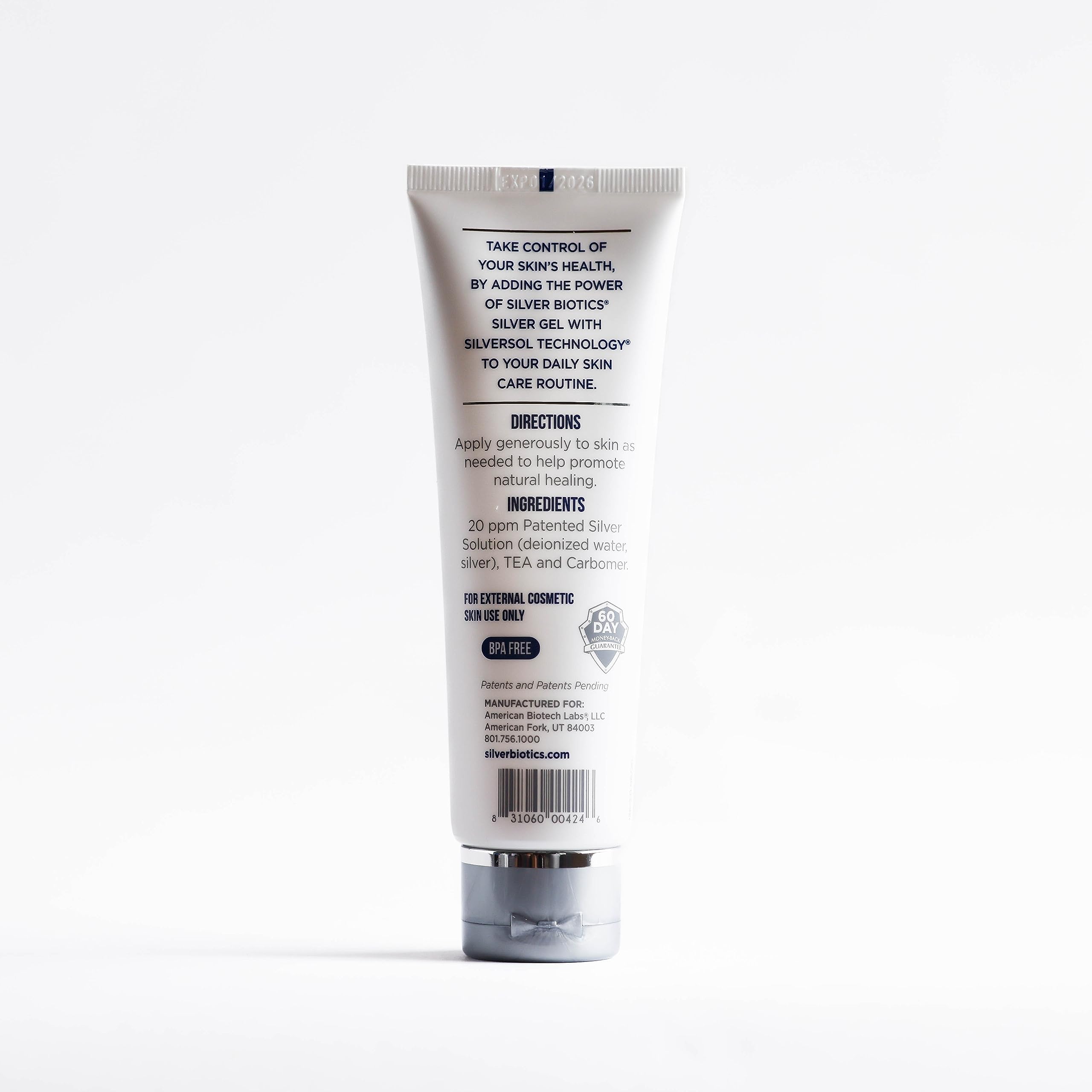American Biotech Labs SilverBiotics 4 oz packaging front view.