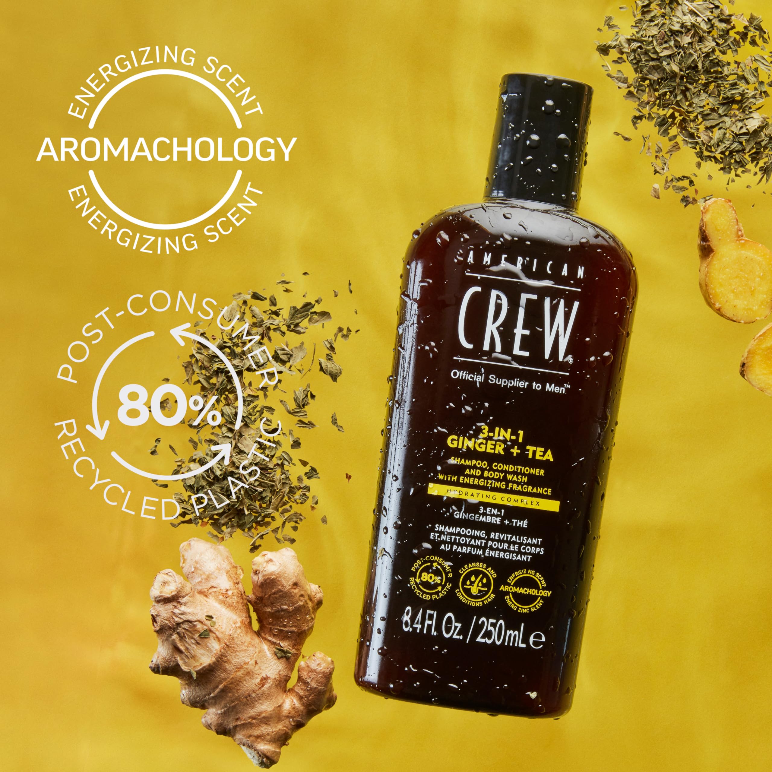 AMERICAN CREW 3-in-1 ginger tea hair-shine after cleansing
