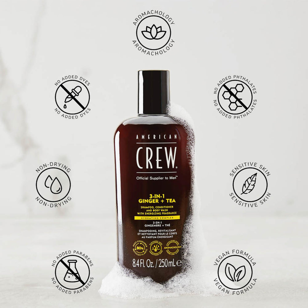 AMERICAN CREW 3-in-1 ginger tea skin-softness for a comfortable feel