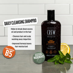 Close-up of foamy lather from American Crew Daily Cleanser for clean hair.