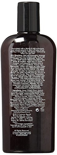 American Crew Daily Moisturizing Shampoo label highlights natural extracts for nourished hair.