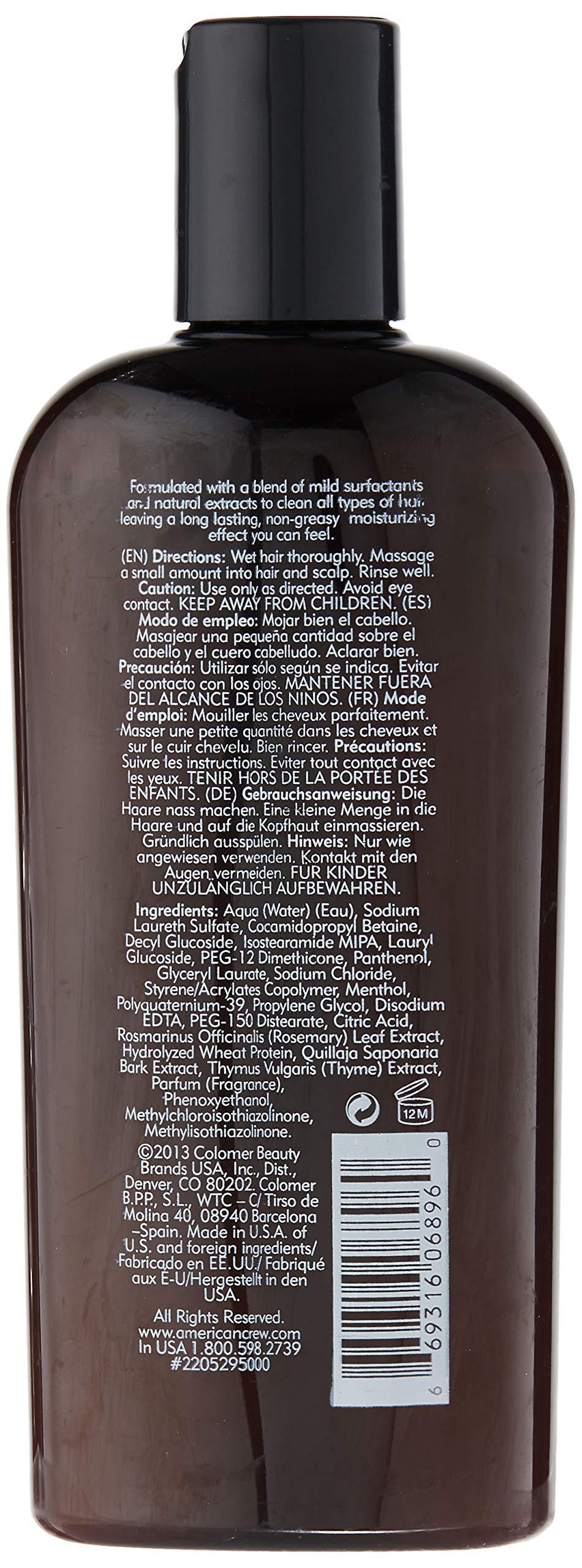 American Crew Daily Moisturizing Shampoo lather closeup for refreshed scalp and smooth strands.