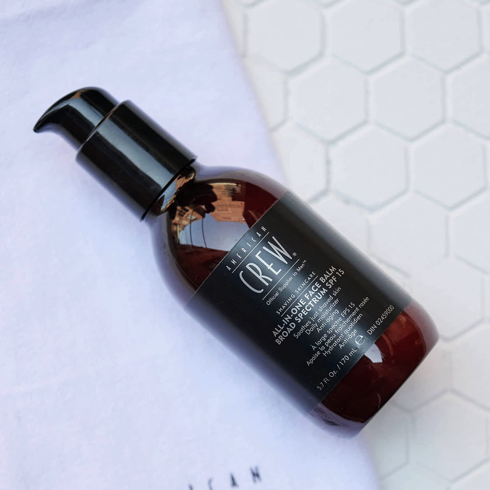 American Crew Face Balm SPF 15 provides subtle sun protection daily