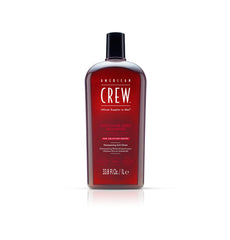 American Crew Fortifying Shampoo bottle refreshing scalp and cleansing thinning hair.