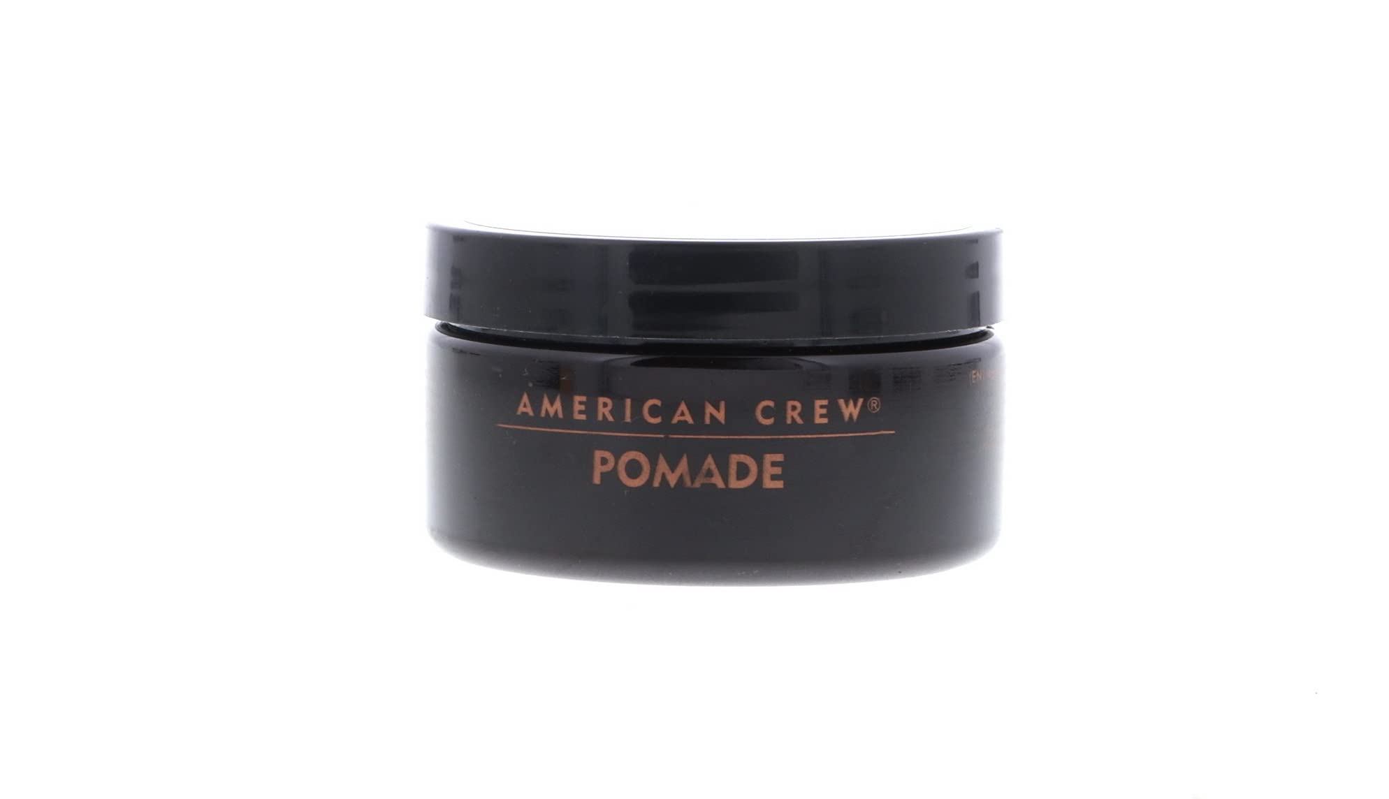 Hair slick-back with American Crew Pomade achieving a glossy finish.