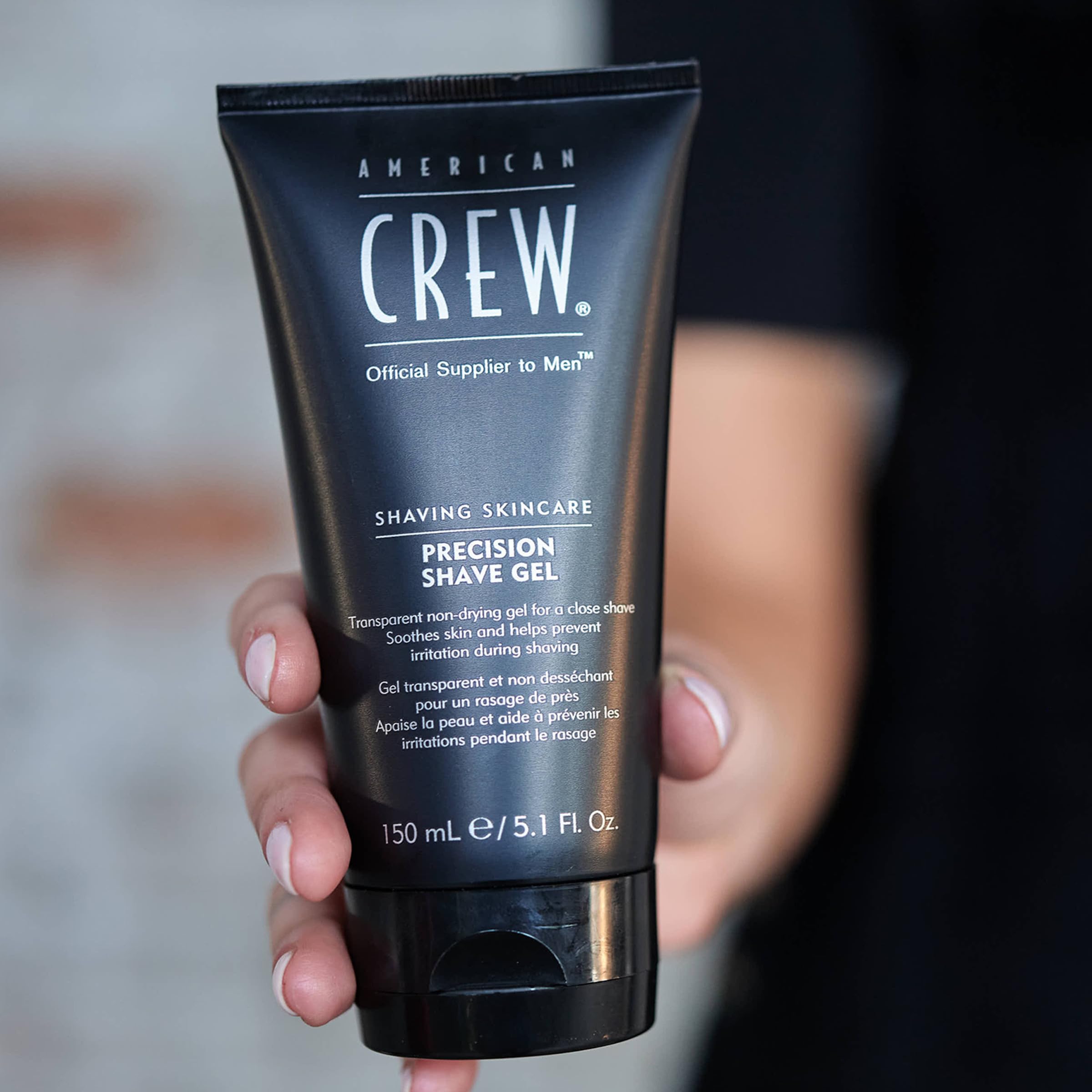 American Crew Shave Gel skin soothing protection during shaving.