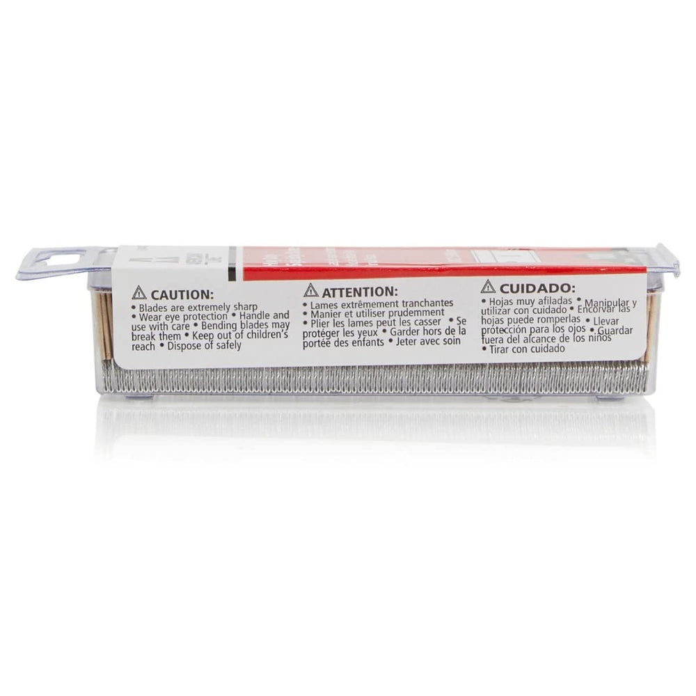 American Line heavy-duty razor blades 0.012in for long-lasting durability.