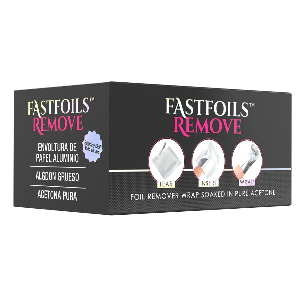 Americanails FastFoils packaging displays a 100‑count supply for removals.