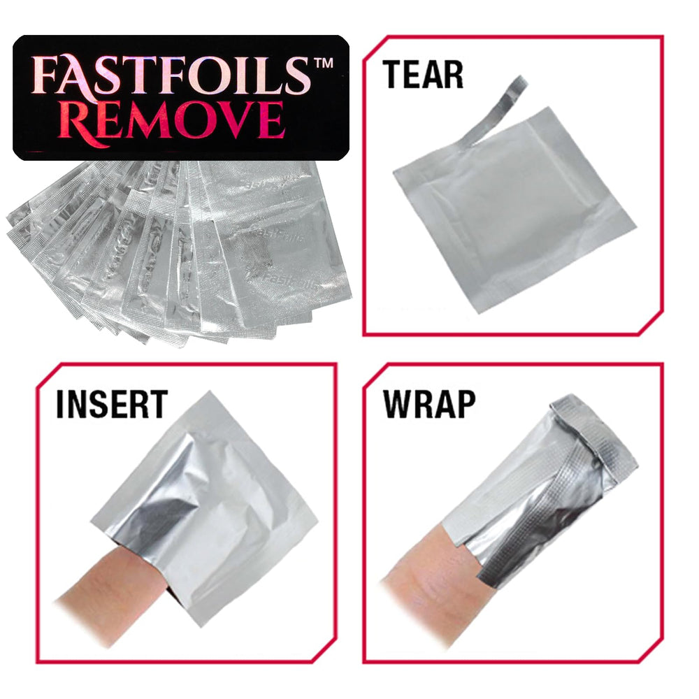 Americanails FastFoils thick cotton pad ready for acetone contact.