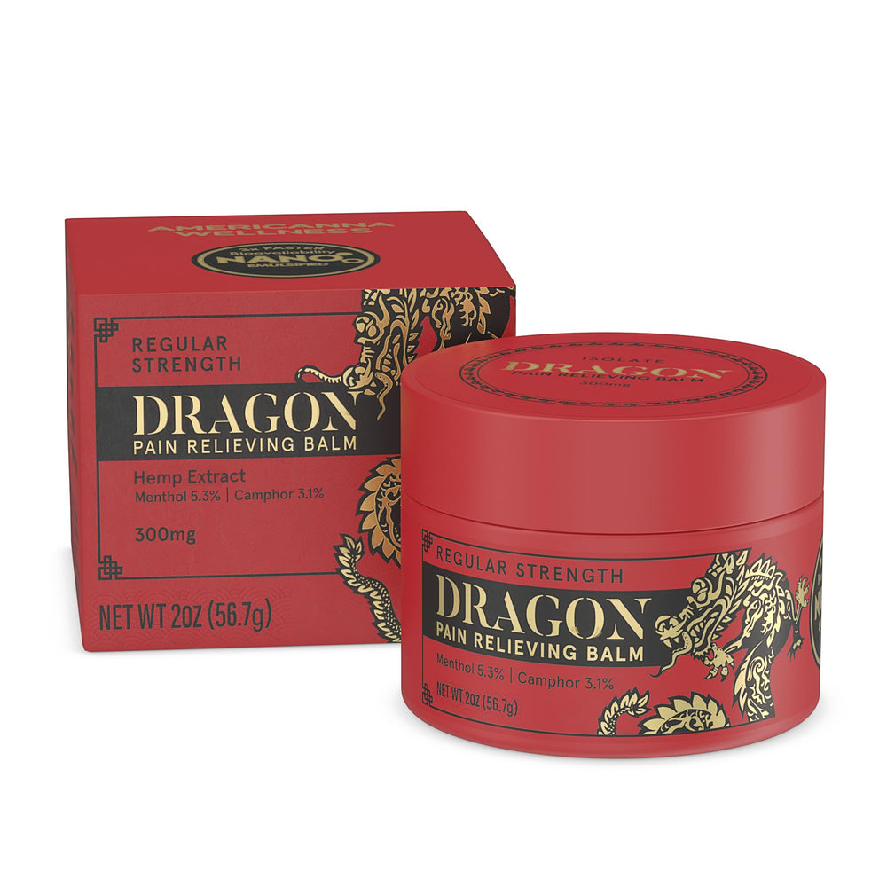Americanna Dragon Balm 2oz jar, regular strength, ideal for daily skin soothing.