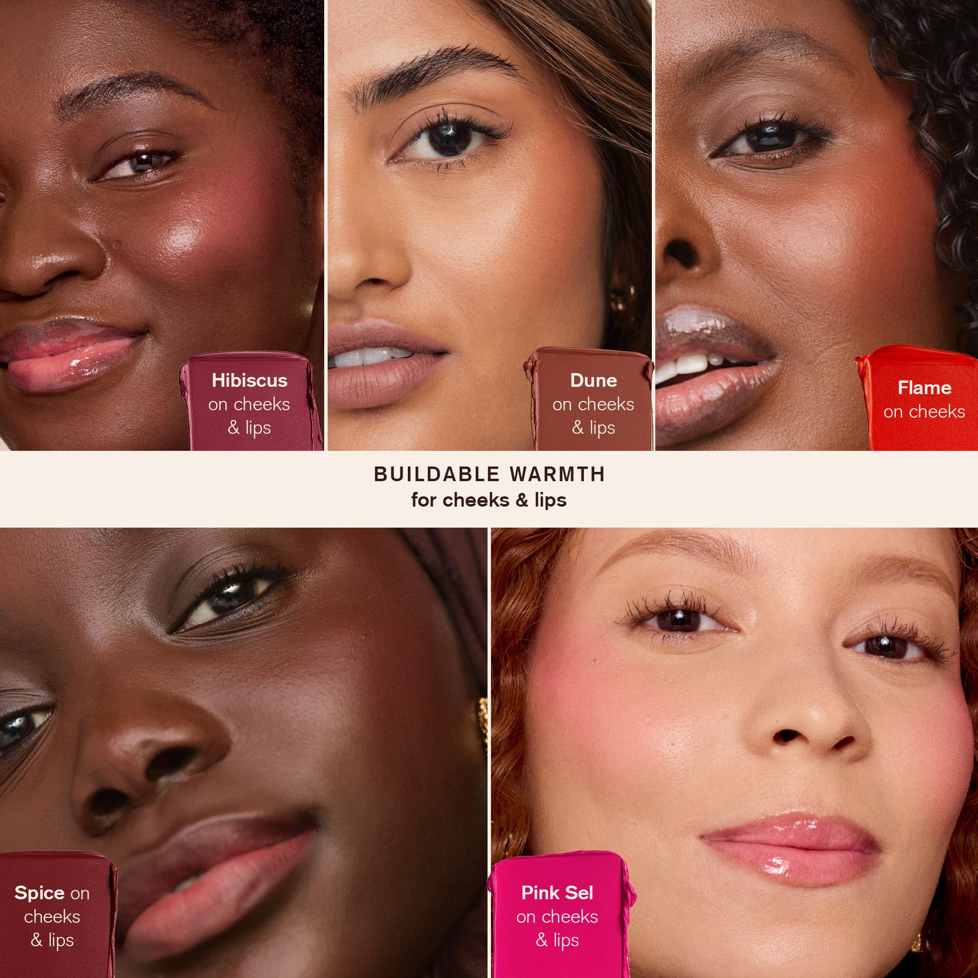On-the-go use of AMI COLÉ Desert Date Cream Multistick Pink Sel