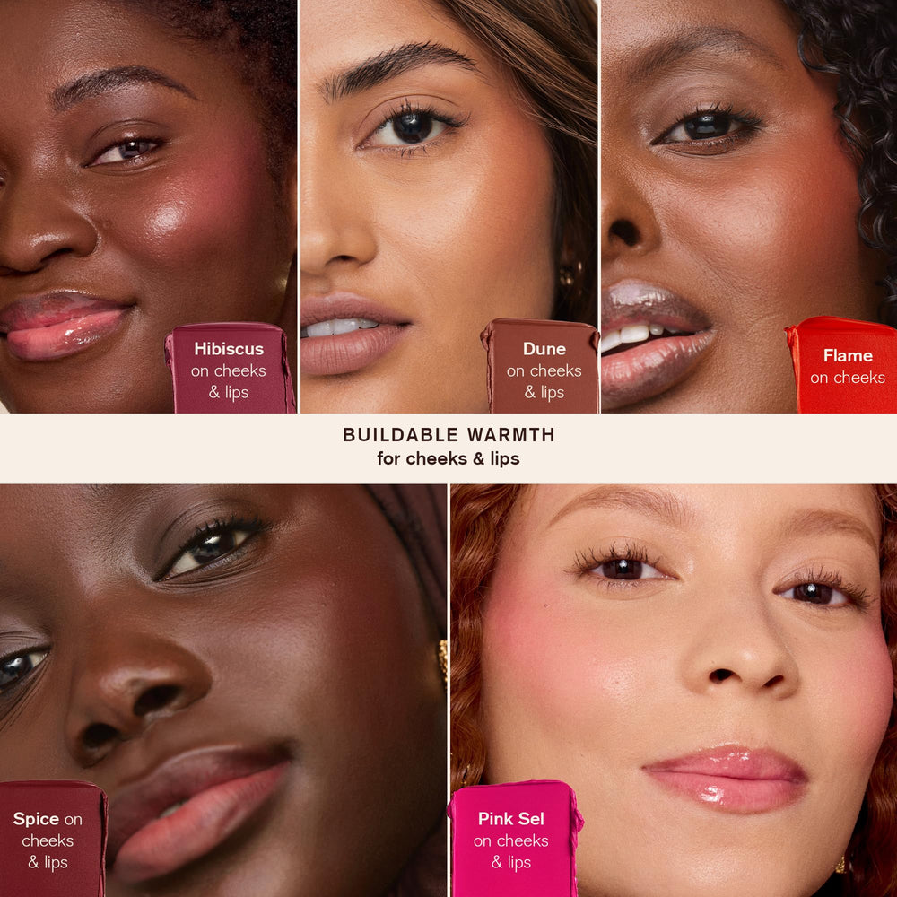 On-the-go use of AMI COLÉ Desert Date Cream Multistick Pink Sel