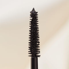 Close-up of the Rich Black wand showing a buildable brush for fuller lashes.