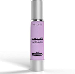 AminoGenesis ParanormalEFX serum bottle close-up for radiant, hydrated skin.