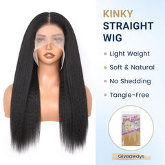 Aminow Kinky Straight pre-plucked hairline for seamless blend