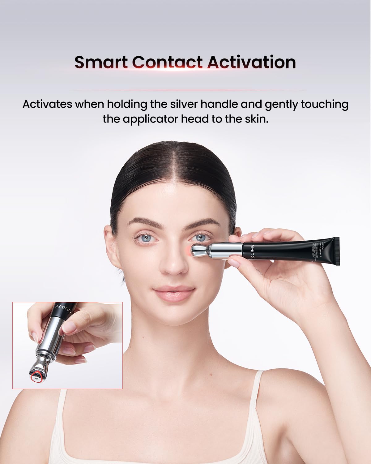 AMIRO sérum PDRN et peptides offrant éclat et douceur autour des yeux.