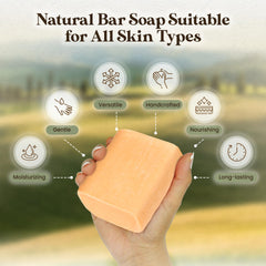 Amish Farms Bentonite clay bar soap with vegan formula for daily shower.