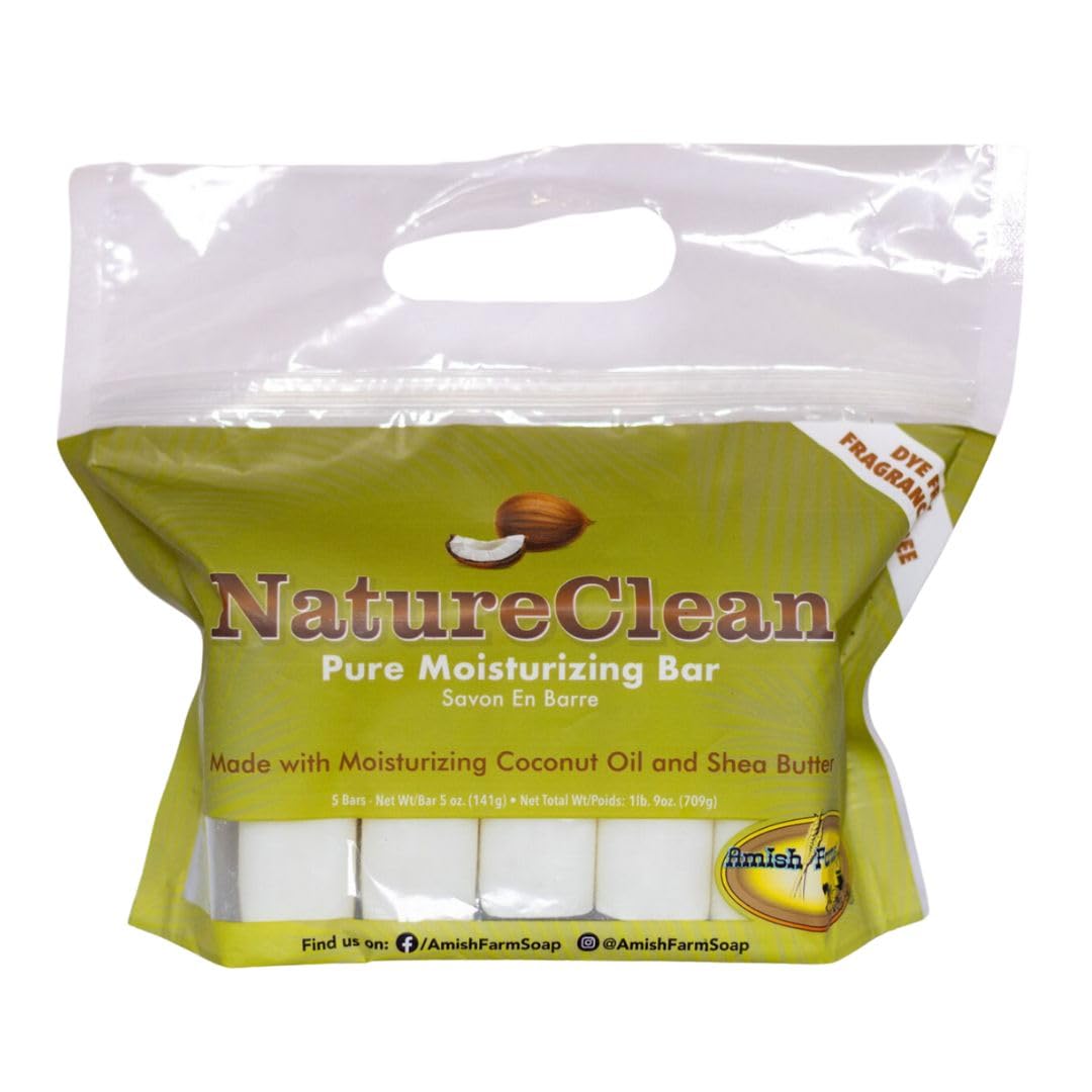 Amish Farms Pure Moisturizing Bar with coconut oil for deep hydration on sensitive skin