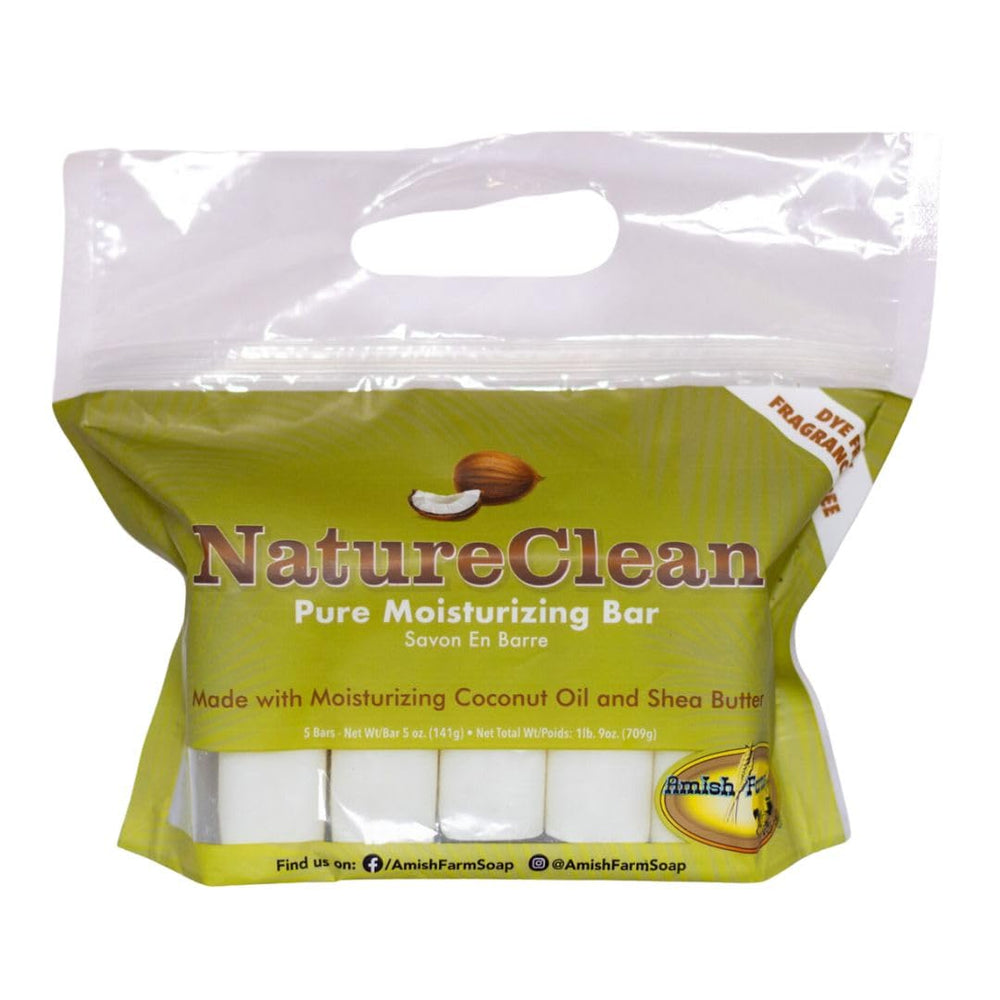 Amish Farms Pure Moisturizing Bar with coconut oil for deep hydration on sensitive skin