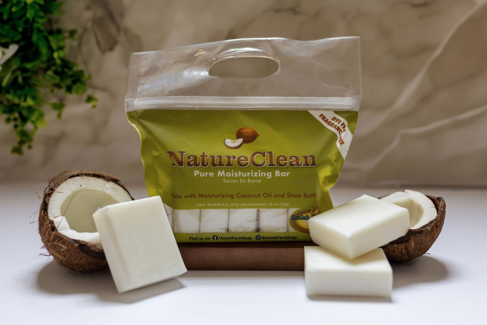 Amish Farms Pure Moisturizing Bar with shea butter nourishes and protects sensitive skin