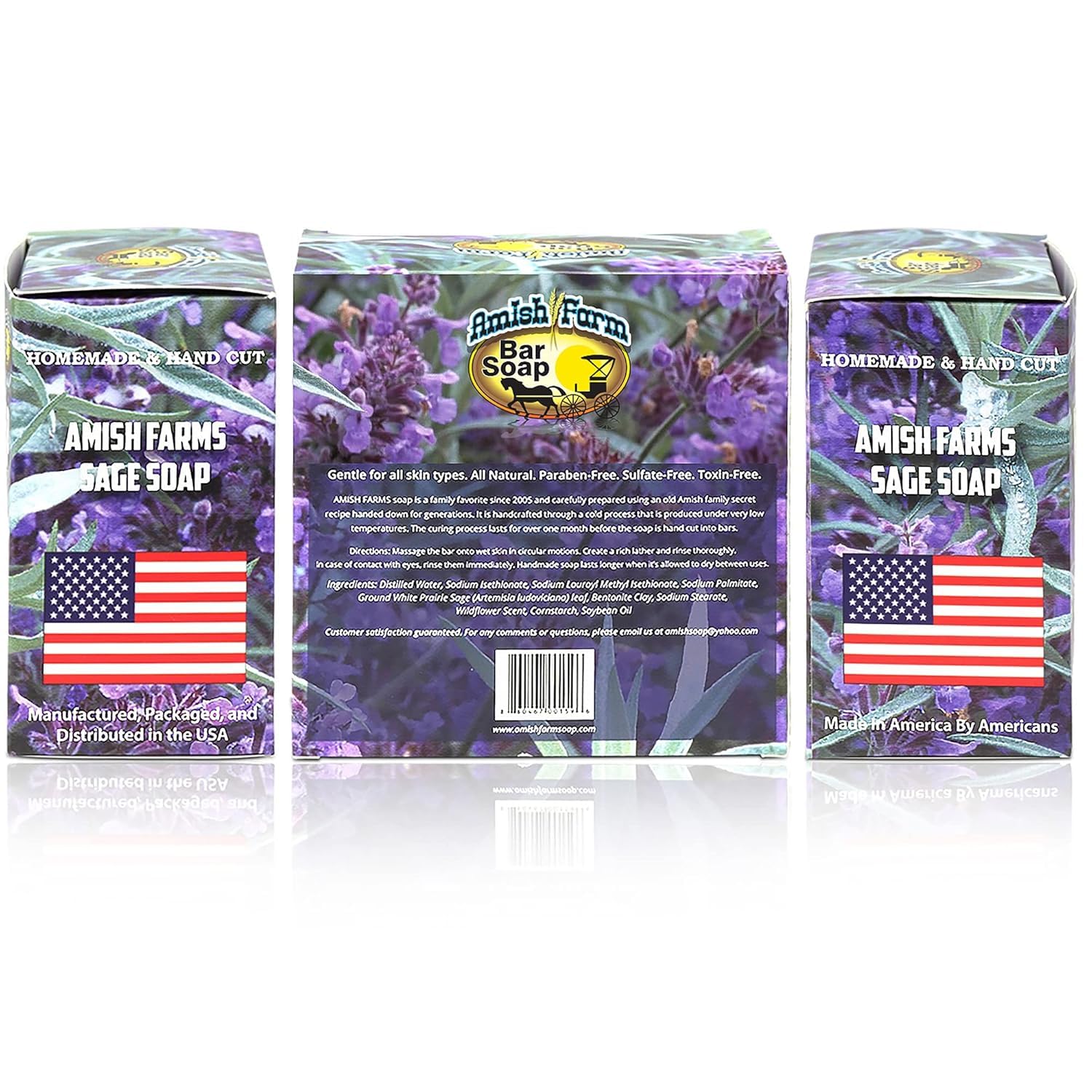 Amish Farms Sage Soap Bar gift-ready packaging for gifting occasions.