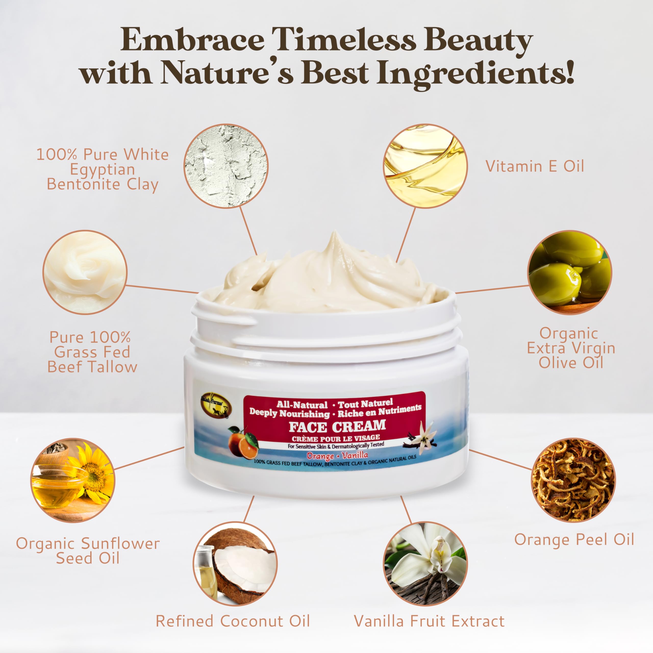 Amish Farms Tallow Face Cream jar close up ready for daily moisturizing