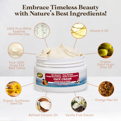 Amish Farms Tallow Face Cream jar close up ready for daily moisturizing