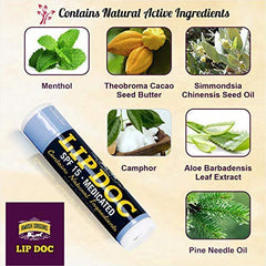 Amish Origins Lip Doc tube closeup showing smooth, soothing balm texture
