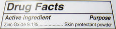 Close-up of Ammens Shower Fresh powder texture and soothing scent