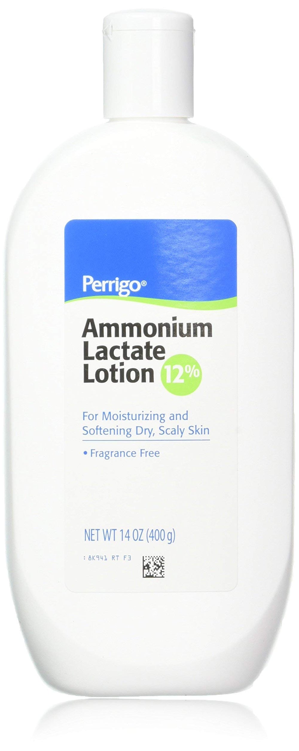 Ammonium Lactate Lotion 12% CP bottle with fliptop for dry, sensitive skin hydration.