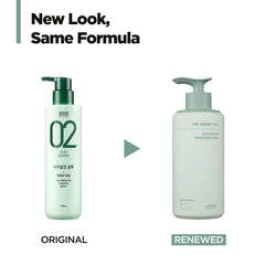AMOS PROFESSIONAL Green Tea Shampoo foam, rich lather with conditioning for dry scalp.