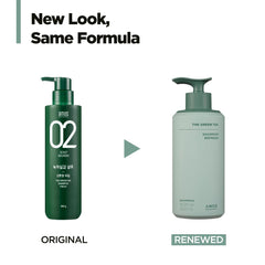 AMOS PROFESSIONAL Green Tea Shampoo rich foam refreshing an oily scalp